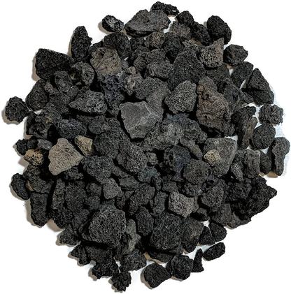 Midwest Hearth Lava Rock for Fire Pits and Gas Log Sets, Black 5/8" to 1-1/2" (10-lb Bag)