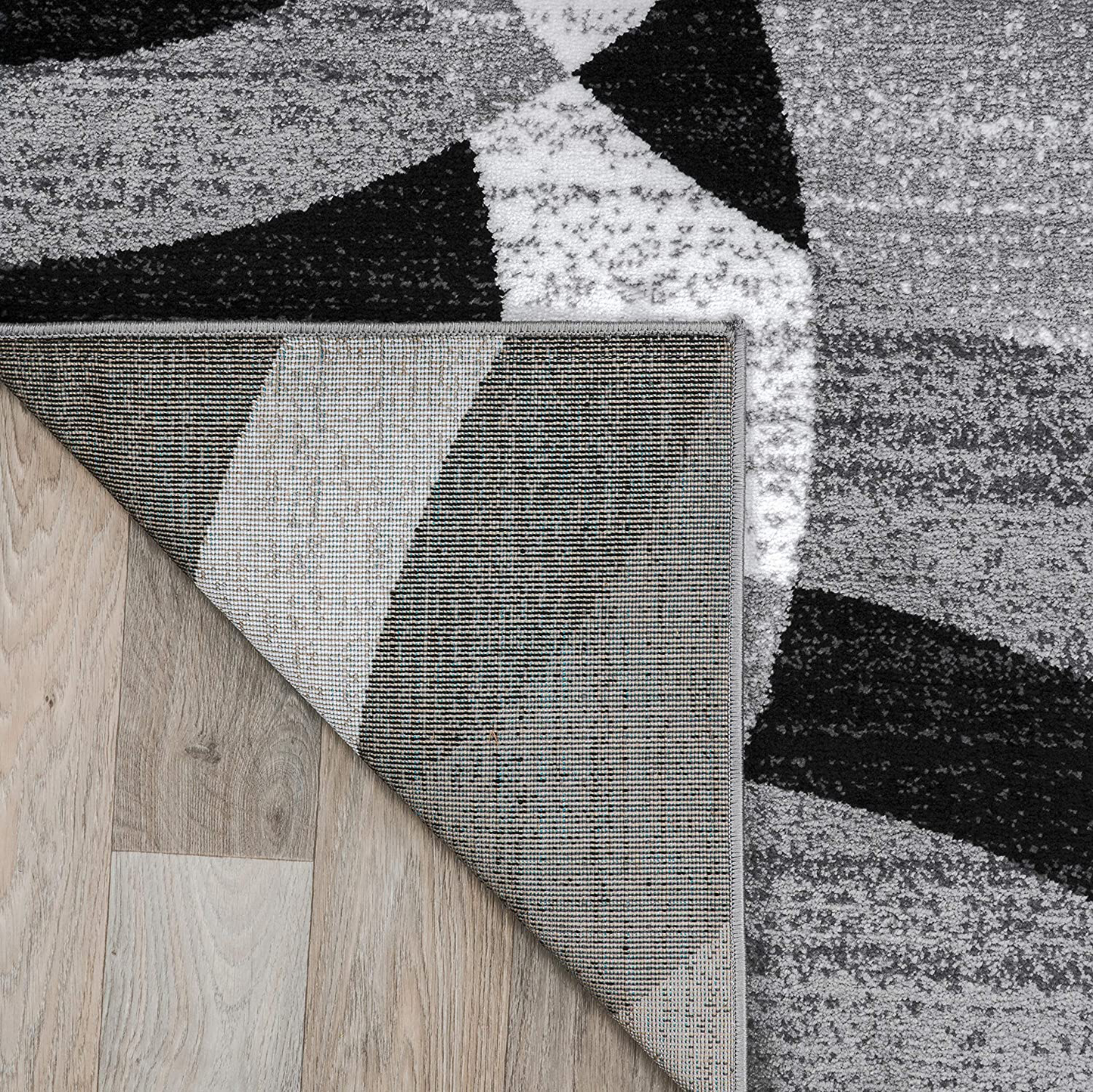 Contemporary Modern Circles Gray Area Rug Abstract 2' x 3'