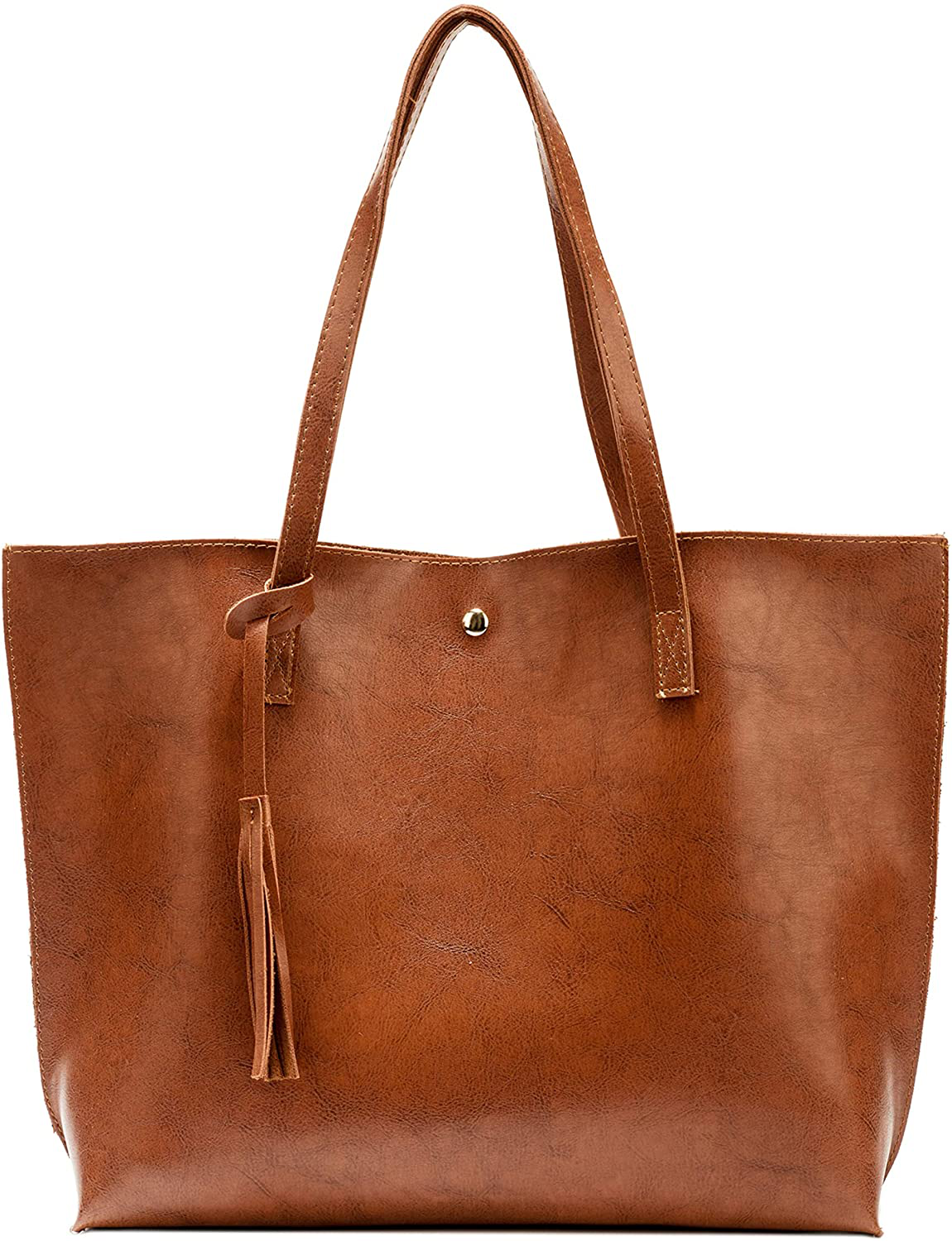 Women's Tote Bags Top Handle Satchel Handbags Faux Leather Tassel Shoulder Purse