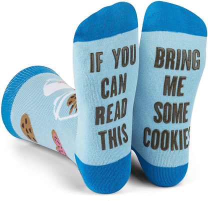 If You Can Read This, Bring Me Some - Funny Food Socks Novelty Christmas Gift & Secret Santa Idea For Men and Women
