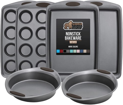 Multipack Gorilla Grip Bakeware Sets, Nonstick, Heavy Duty Carbon Steel