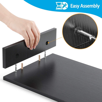 LORYERGO Dual Monitor Stand - Monitor Stand Riser, Adjustable Computer Stand, w/Slot for Tablet & Cellphone，Screen Stand w/Big Storage, Double Monitor Riser for PC, Computer, Laptop