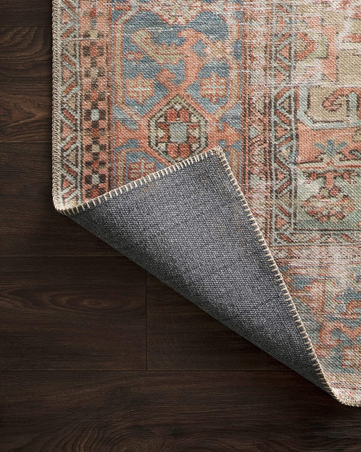 Loloi II Loren Collection Vintage Printed Persian Area Rug 2'-3" x 3'-9" Plum/Multi