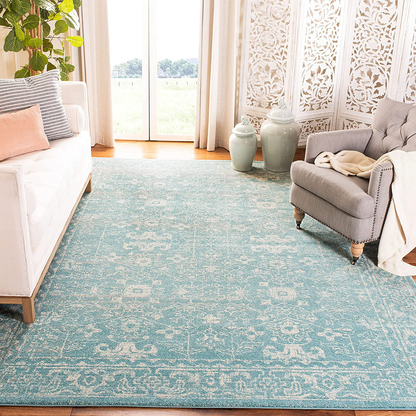 Safavieh Evoke Collection EVK270K Shabby Chic Distressed Non-Shedding Stain Resistant Living Room Bedroom Area Rug, 2'2" x 5', Charcoal / Ivory