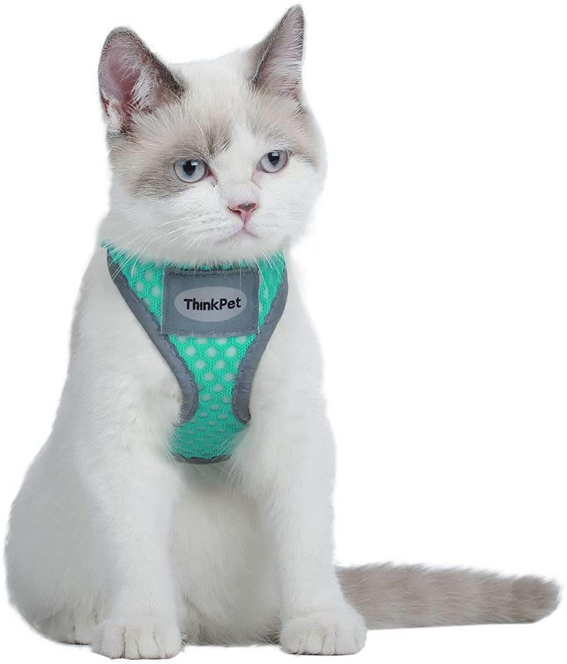 Reflective Breathable Soft Air Mesh No Pull Puppy Harness For Small To Medium Dogs And Cats