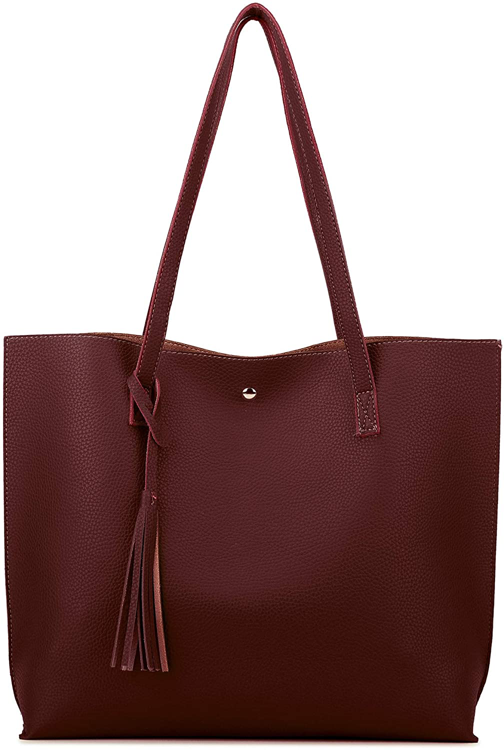 Women's Tote Bags Top Handle Satchel Handbags Faux Leather Tassel Shoulder Purse