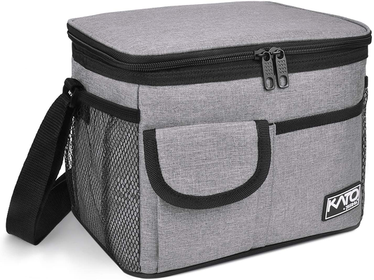Insulated Lunch Box for Women Men, Leakproof Thermal Reusable Lunch Bag with 4 Pockets for Adult & Kids, Lunch Bag Cooler Tote for Office Work by Tirrinia, Gray