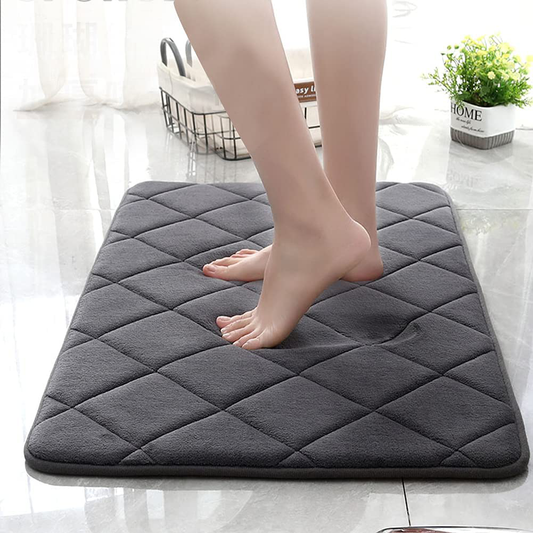 Memory Foam Bath Mat Skid Resistant Absorbent Bathroom Rug Carpet Machine Washable