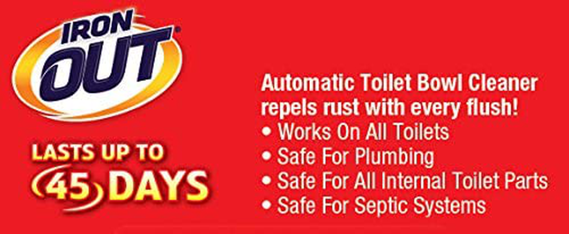Super Iron Out AT12N Automatic Toilet Bowl Cleaner-Rust and Hard Water Stain Repellent Cleans with Each Flush