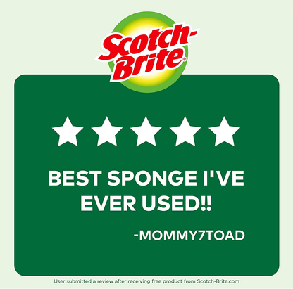 Scotch-Brite Heavy Duty Scrub Sponges, 9 Scrub Sponges, Stands Up to Stuck-on Grime