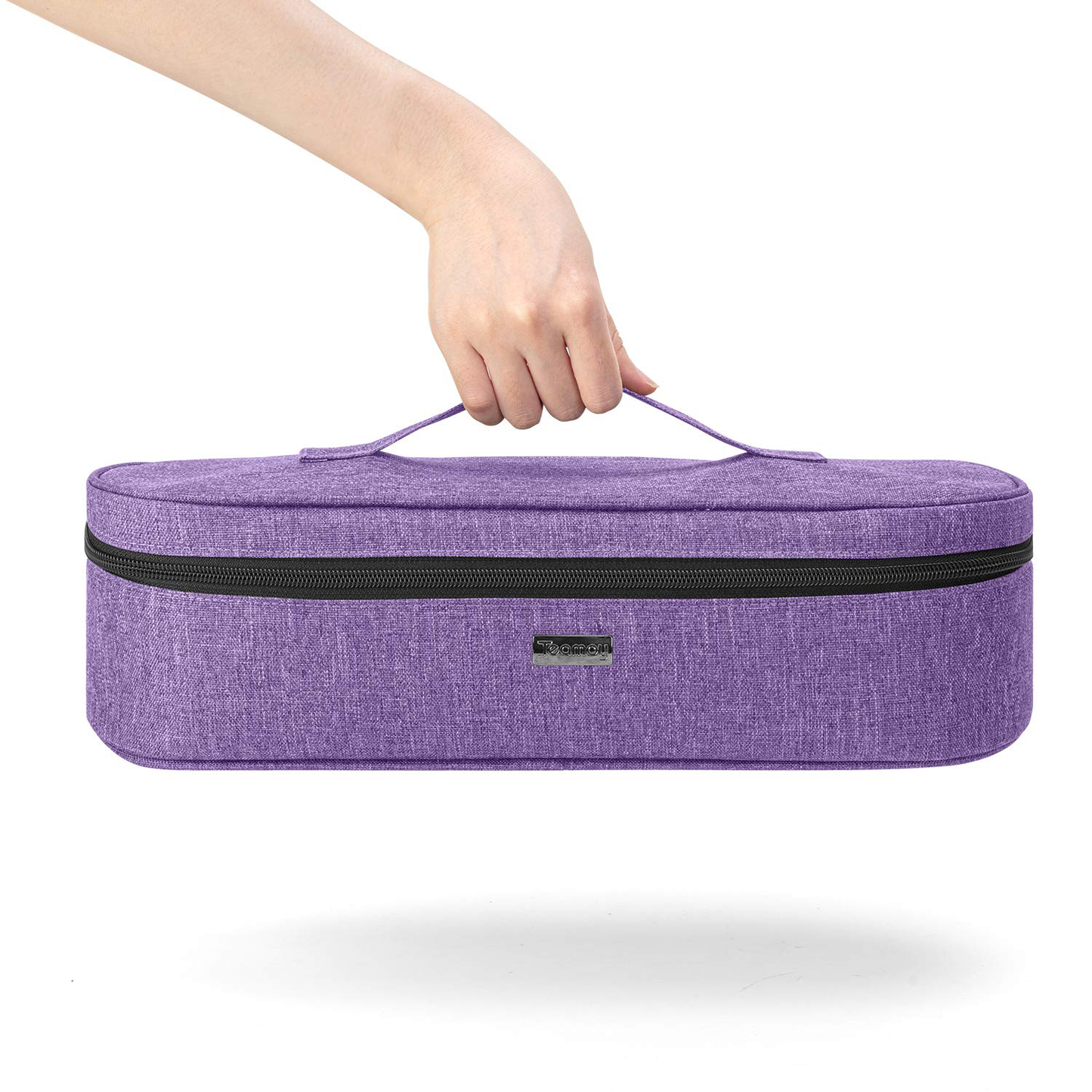 Teamoy Double-Layer Travel Storage Bag Compatible with Revlon One-Step Hair Dryer And Volumizer Hot Air Brush and Attachments, Black(Bag Only))
