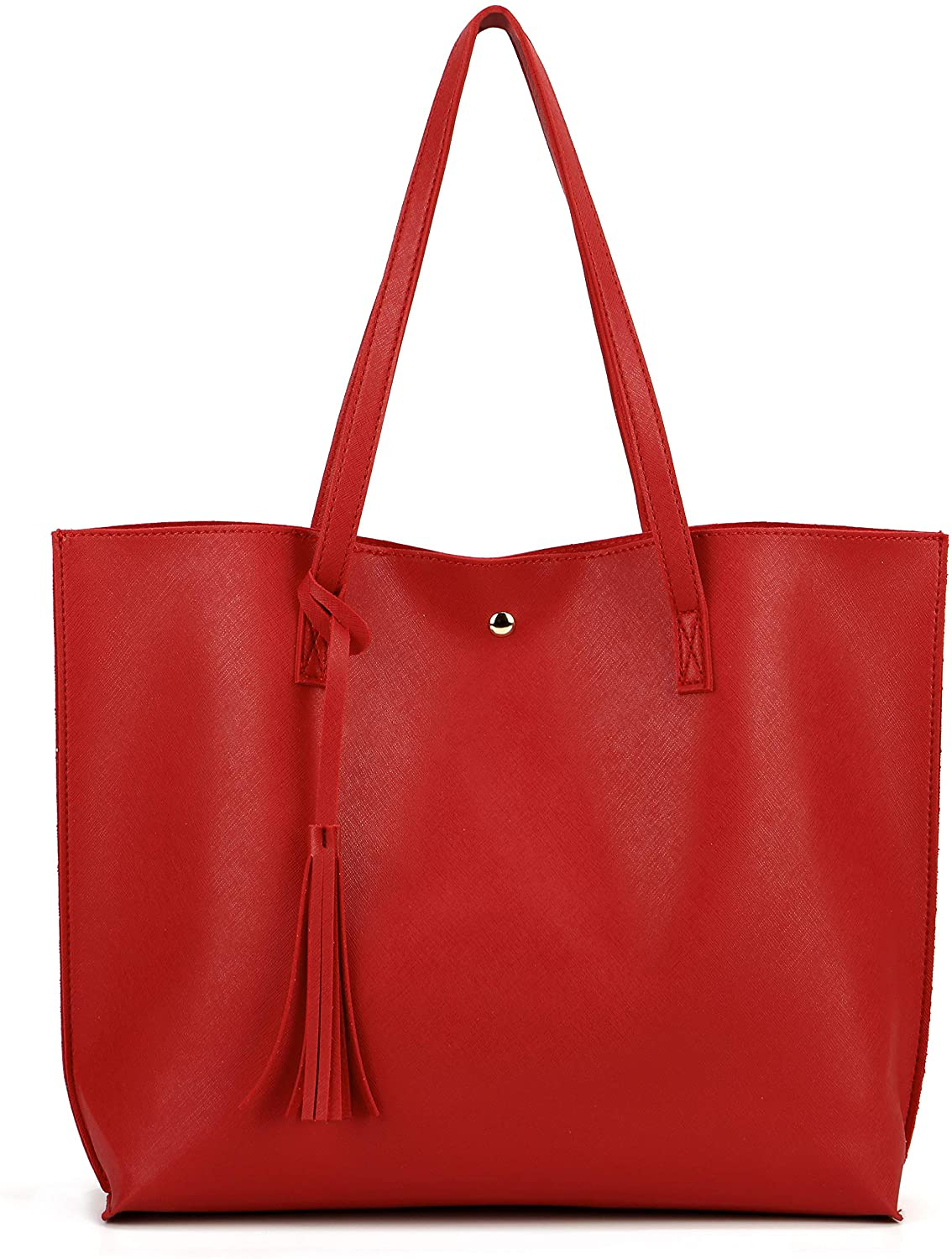 Women's Tote Bags Top Handle Satchel Handbags Faux Leather Tassel Shoulder Purse