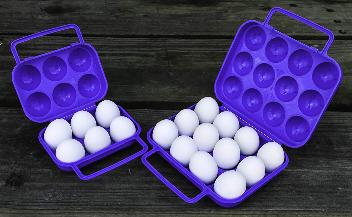 Camco Egg Carrier-Holder - Organize Eggs and Prevent Eggs from Cracking, Easily Fits into Your Refrigerator , Great for RV, Trailer and Camper Kitchens or Camping Holds A Dozen of Eggs (51015)