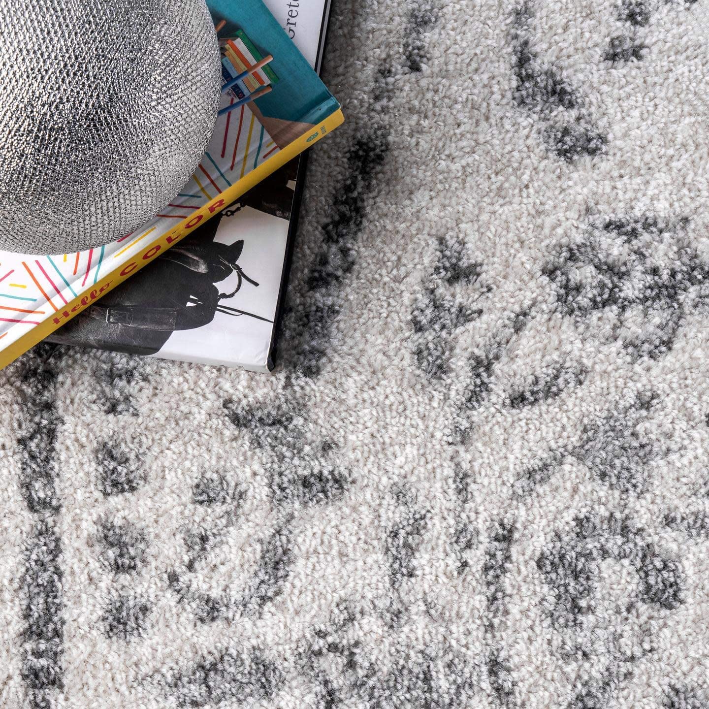 nuLOOM Arlena Vintage Area Rug, 6' Square, Grey