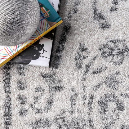 nuLOOM Arlena Vintage Area Rug, 6' Square, Grey