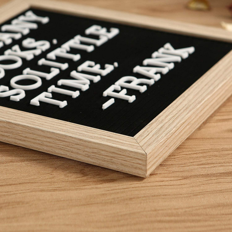 Changeable Wooden Message Board With Display Stand And Wall Mount