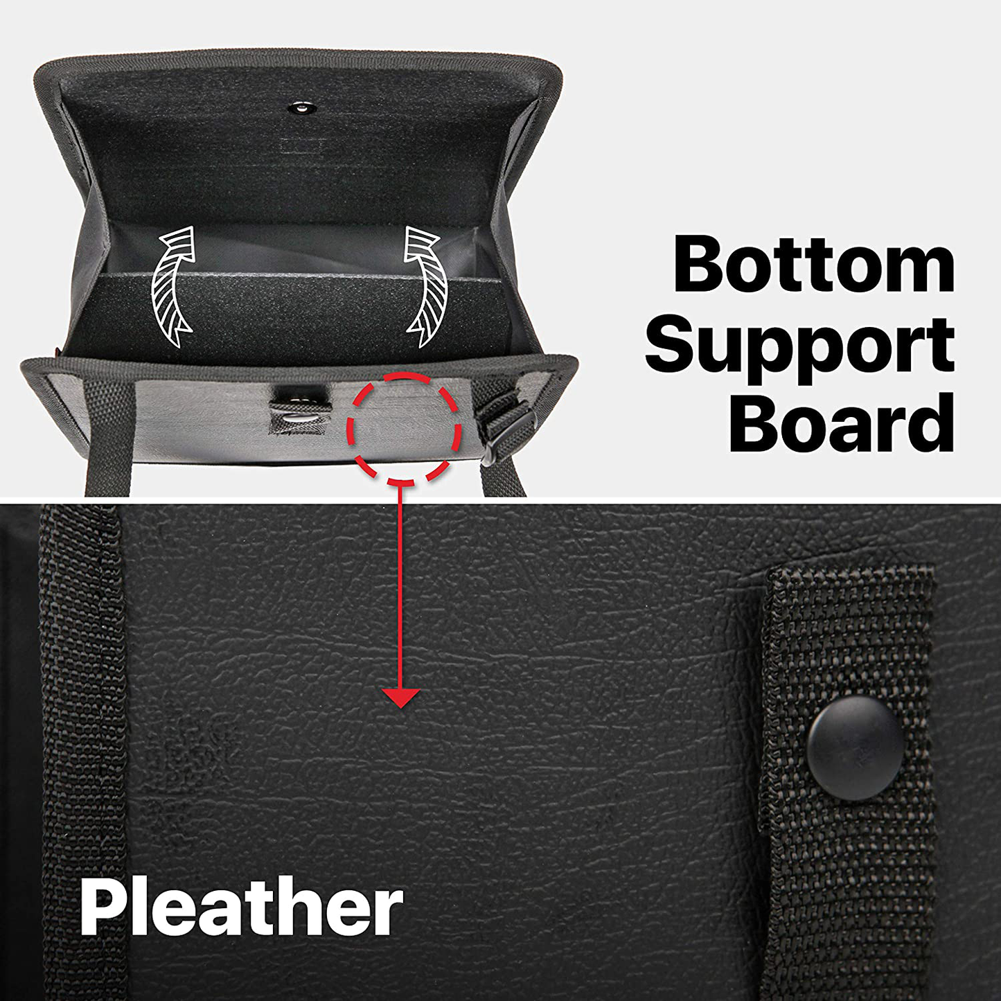 KMMOTORS Foldable Car Garbage Can Patented Car Waste Basket Comfortable Multifuntional Artificial Leather and Oxford Clothes Car Organizer Car Trash Can (Jopps_Medium_Black)
