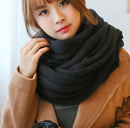 Wander Agio Womens Warm Winter Infinity Scarves Set Blanket Scarf Pure Color
