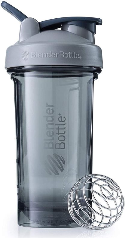 BlenderBottle Shaker Bottle Pro Series Perfect for Protein Shakes and Pre Workout, 24-Ounce, Black