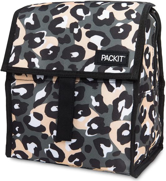 PackIt Freezable Lunch Bag, Wild Leopard Gray