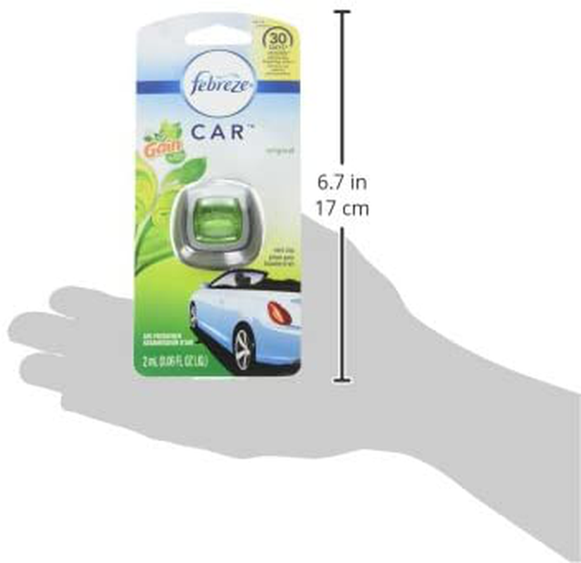Febreze Car Air Freshener Vent Clips, 2 Gain Original and 2 Gain Island Fresh Scents, Odor Eliminator, 4 Count