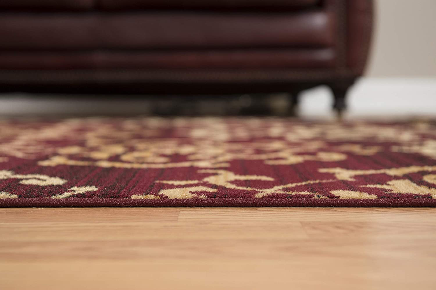 United Weavers of America Dallas Countess Rug - 1ft. 11in. x 3ft. 3in., Burgundy Red, Area Rug with Abstract Pattern, Jute Backing