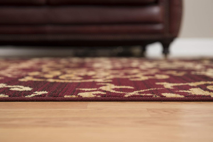 United Weavers of America Dallas Countess Rug - 1ft. 11in. x 3ft. 3in., Burgundy Red, Area Rug with Abstract Pattern, Jute Backing