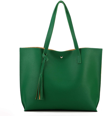 Women's Tote Bags Top Handle Satchel Handbags Faux Leather Tassel Shoulder Purse