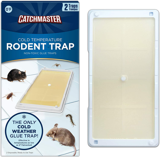 Catchmaster Rat, Mouse, Rodent & Insect Cold Weather Professional Strength Glue Traps - Non Toxic - 6 Glue Trays