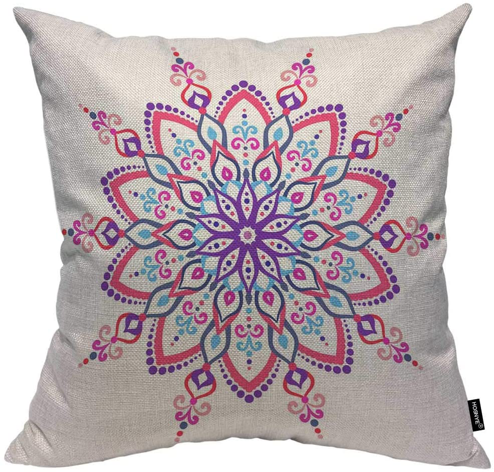 Cotton Linen Throw Pillow Case Pillow Cushion Covers Home Sofa Decorative 18 X 18 Inch