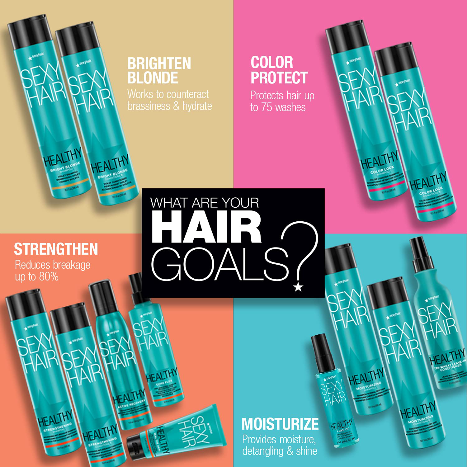 SexyHair Healthy Tri-Wheat Leave-In Conditioner | Up to 90% Better Detangling | Reduces Breakage | Moisture, Smoothness, and Shine