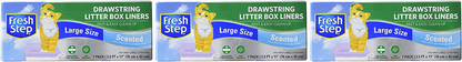 7 Count Fresh Step Drawstring Scented or Unscented Cat Litter Box Liners