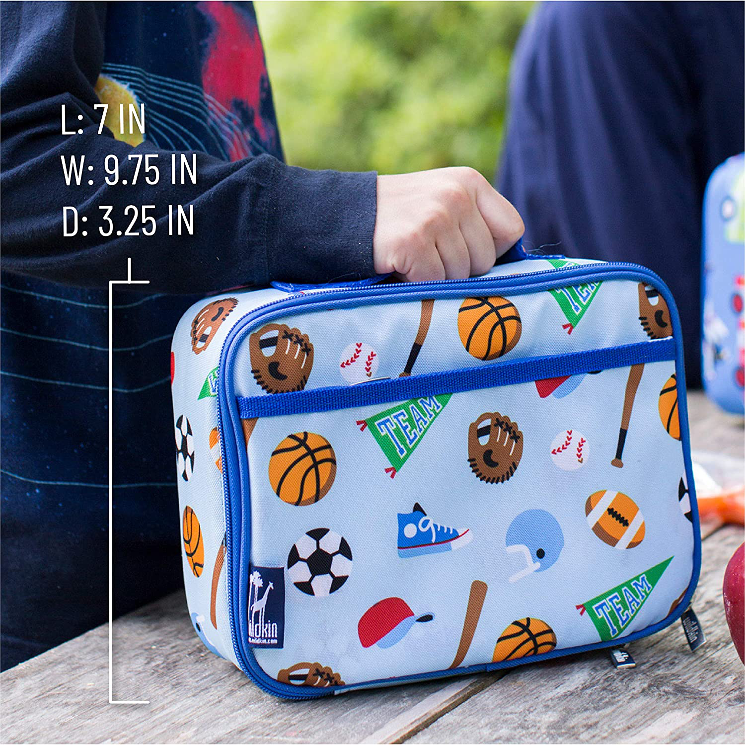 Wildkin Kids Insulated Lunch Box Bag for Boys and Girls, Perfect Size for Packing Hot or Cold Snacks for School and Travel, Mom's Choice Award Winner, BPA-free, Olive Kids (Wild Animals)