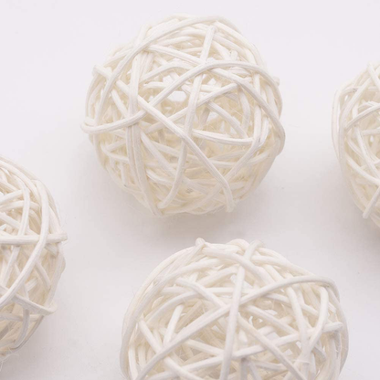 DomeStar Rattan Ball, 24PCS 2 Inch Wicker Ball Decorative Ball Orbs Vase Fillers