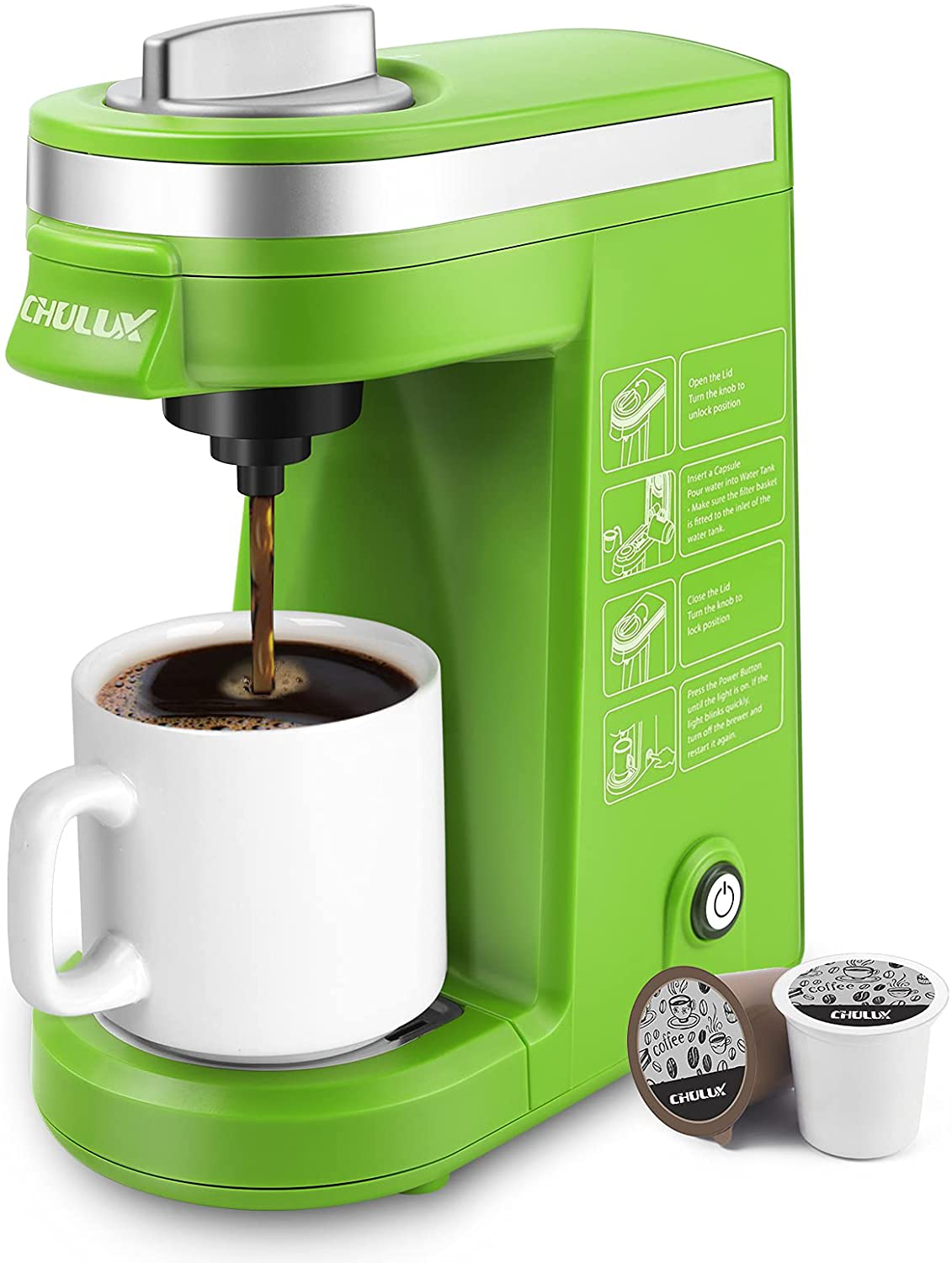 CHULUX Coffee Maker Single-Serve Coffee Machine for Capsule,Orange