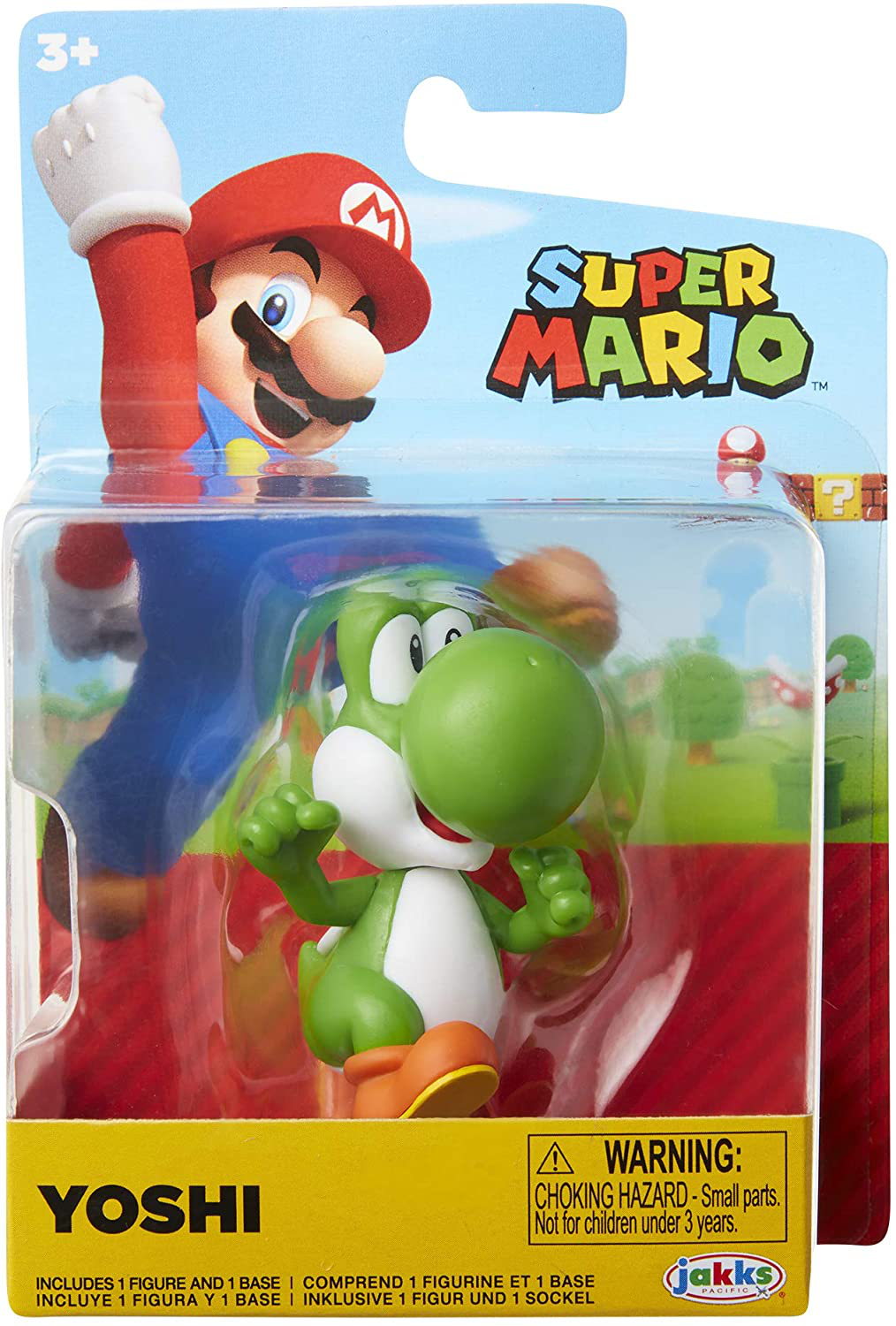 SUPER MARIO Action Figure 2.5 Inch Running Yoshi Collectible Toy