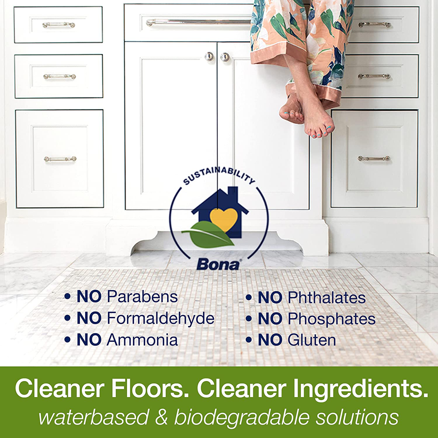 Bona Hard-Surface Floor Cleaner Refill, 128 Fl Oz (Pack of 1), Clear