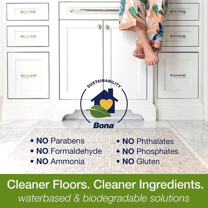 Bona Hard-Surface Floor Cleaner Refill, 128 Fl Oz (Pack of 1), Clear
