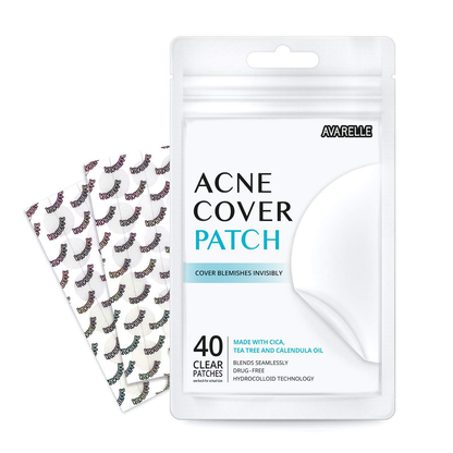 Avarelle Acne Pimple Patch (40 Count) Absorbing Hydrocolloid Spot Treatment with Tea Tree Oil, Calendula Oil and Cica, Certified Vegan, Cruelty Free (VARIETY / 40 COUNT)