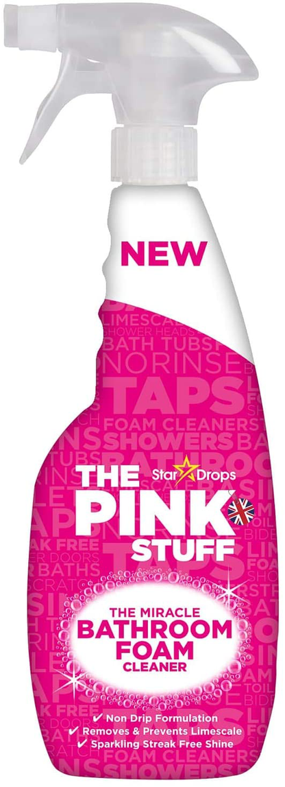 Stardrops - The Pink Stuff - The Miracle Cleaning Paste, Multi-Purpose Spray, And Bathroom Foam 3-Pack Bundle (1 Cleaning Paste, 1 Multi-Purpose Spray, 1 Bathroom Foam)
