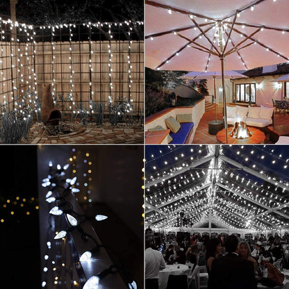 Brizled C9 Green St Patricks Day Lights, 16ft 25 LED Faceted String Lights, Connectable 120V UL Certified Christmas Lights, Indoor Outdoor Decorative Lights for Party, Easter, Patio, Garden, Holiday