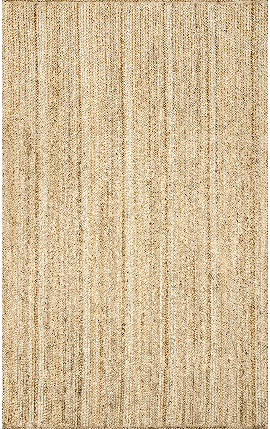 nuLOOM Rigo Hand Woven Farmhouse Jute Accent Rug, 2' 3" x 4', Natural