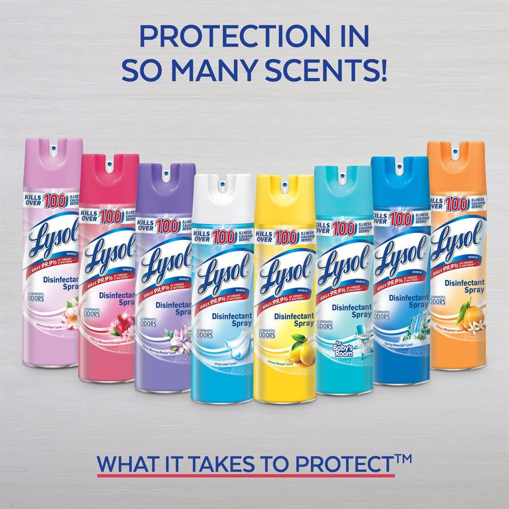 Lysol Disinfectant Spray, Crisp Linen, 12.50 Oz