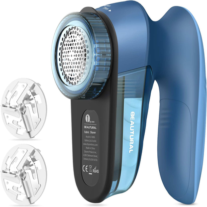 Fabric Shaver and Lint Remove with 2-Speeds and 2 Replaceable Stainless Steel Blades