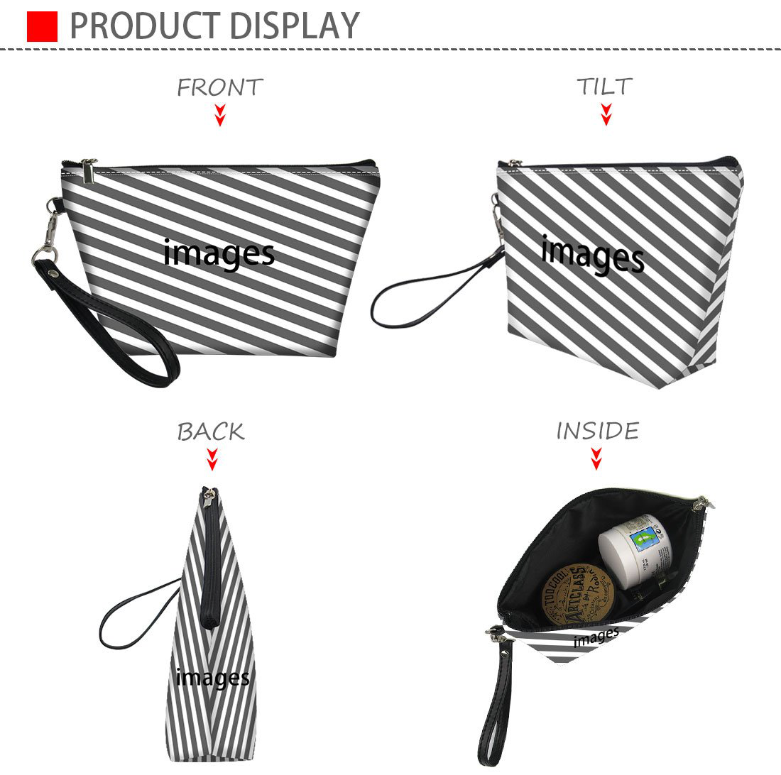 Cosmetic Bag Makeup Bag Zipper Pencil Clutch