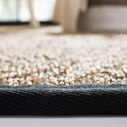 Safavieh Natural Fiber Collection NF114G Border Basketweave Seagrass Runner, 2'6" x 12' , Olive