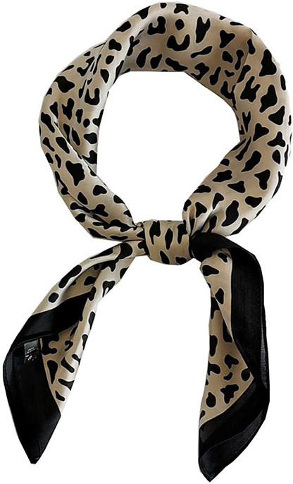 FONYVE Silk Feeling Scarf Medium Square Satin Head Scarf for Women 27.5 × 27.5 inches