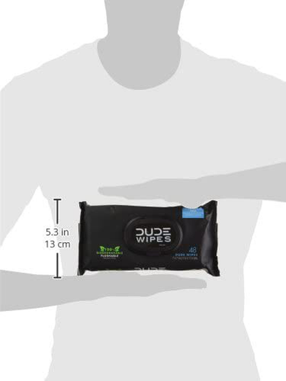 DUDE Wipes Flushable Wipes Dispenser, 48 Count (Pack of 1)