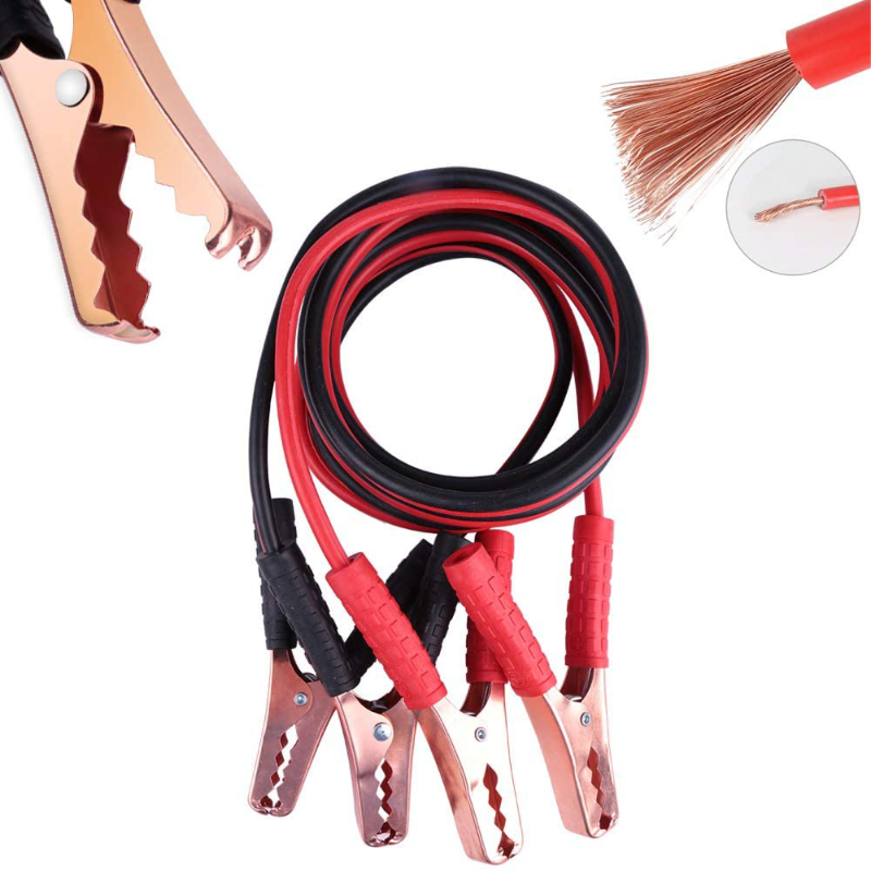 Emergency Roadside Assistance Safety Kit - First Aid Kit, Jumper Cables, LED Warning Light, Work Gloves, Tools and More