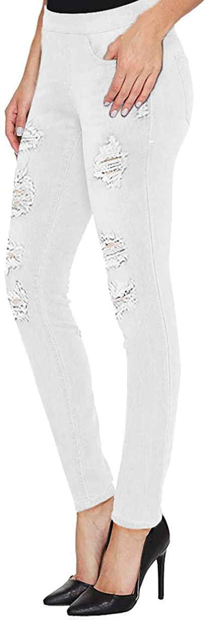 H&C Women Super Stretch Skinny Pull on Pant with Petite Regular and Long Inseam
